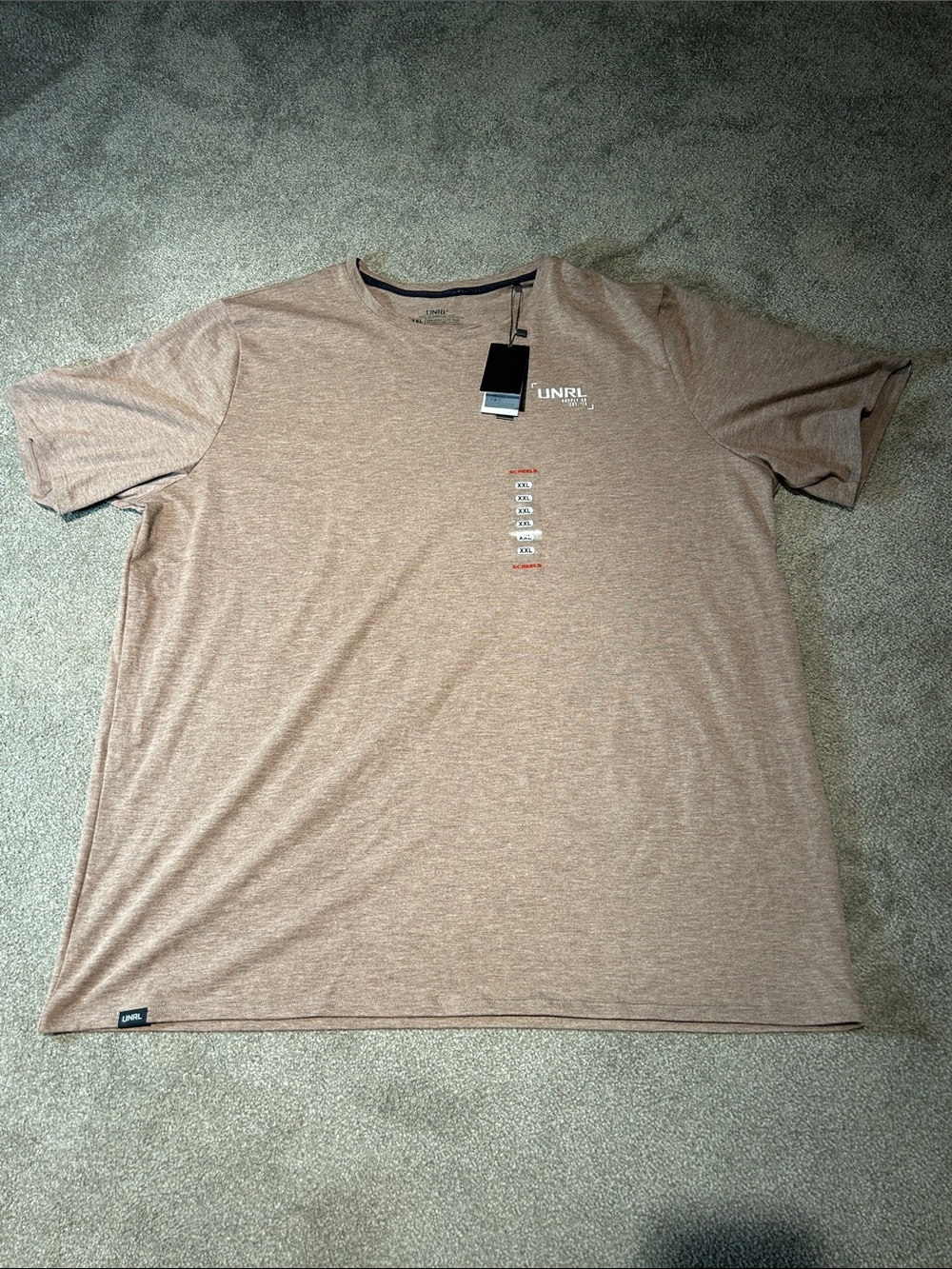 UNRL Men's Short Sleeve Crewneck Tee in Heathered Tan - scheels exclusive